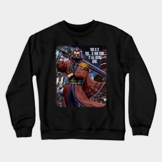 Final Fantasy X - Auron Crewneck Sweatshirt by Tenshi_no_Dogu